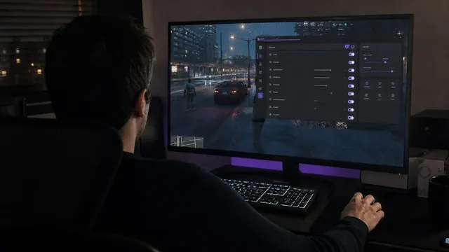 PC player using a suspicious executor menu over an urban roleplay game
